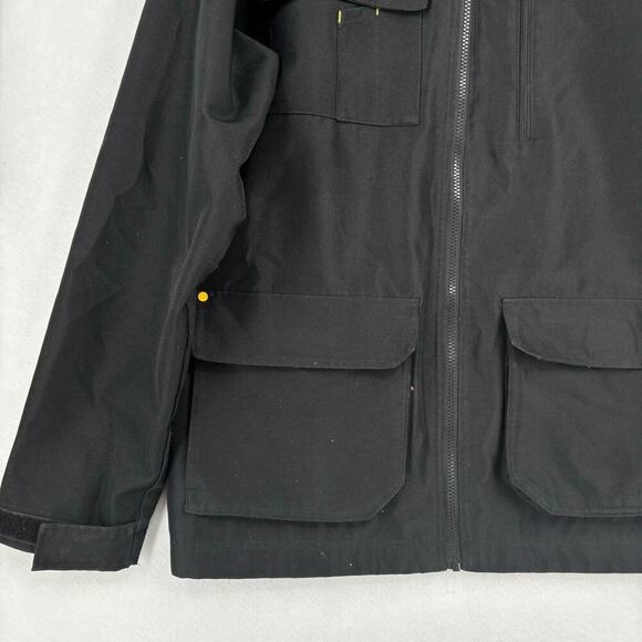 CAT Caterpillar Softshell Hooded Jacket Pockets Lined Black Men's Size XL - Picture 6 of 12